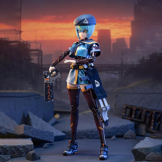 Pipigirl 1/12 Scale Plastic Model Action Figures Kits, Armed Battle Angels Misty Rain, 6 in Anime Collectible Action Figures