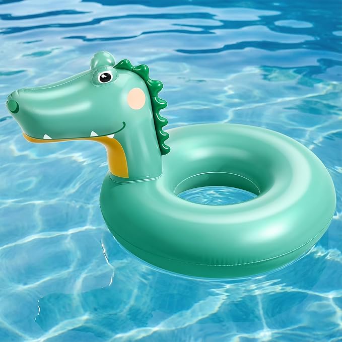 Moko Inflatable Swimming Rings, Pool Floats Swim Tubes Rings Round Shape Cute Cartoon Design Beach Water Lounge Inflatable Raft Party Supplies for Kids