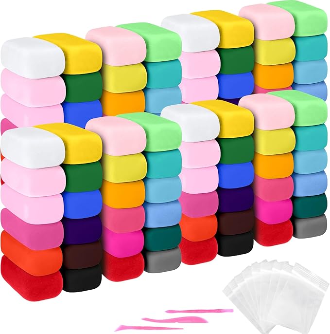 Poen 240 Pcs Air Dry Clay Kit with Sculpting Tool, 24 Colors DIY Modeling Magic Clay for Kids, Non-Sticky Soft and Light, Arts and Crafts Gift for Boys Girls Adults