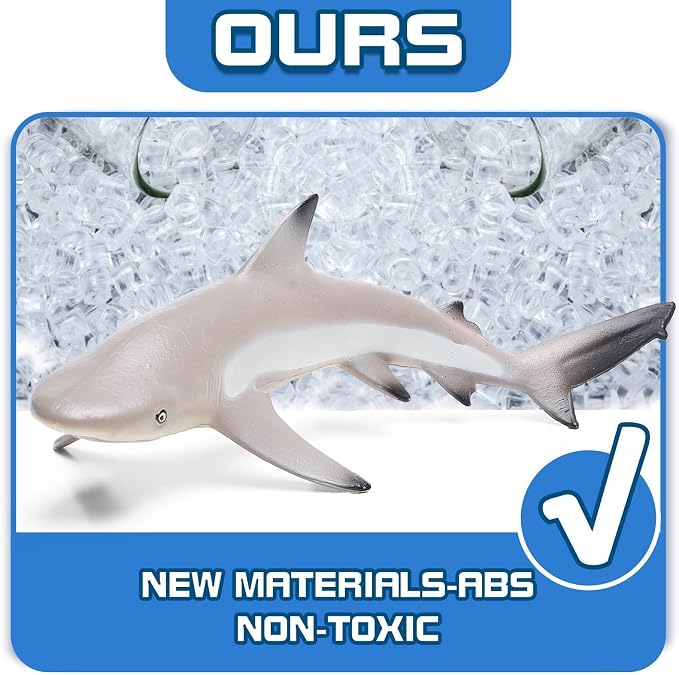 13 Pack Shark Toys Set with Booklet and Gift Box, Realistic Plastic Shark Figurines, Sea Creature Toy for Kid, Shark Party Decoration, Cake Topper, Educational Ocean Animals for Toddlers, Boys Girls