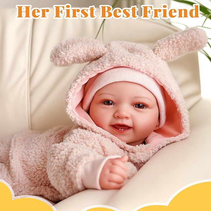 BABESIDE Baby Dolls, 17inch Large Realistic Cute Soft Body Baby Doll Real Life Baby Dolls with Accessories for 3+ Year Old Girls Gifts, Pretend Play, Collection