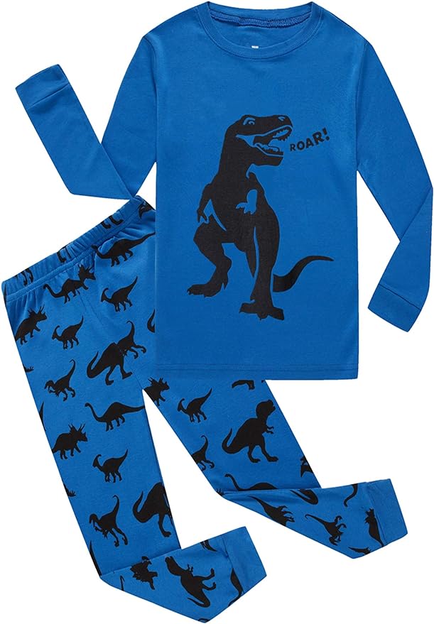 Family Feeling Kids & Toddler Boys Pajamas 2 Piece Pjs Set 100% Cotton Sleepwear