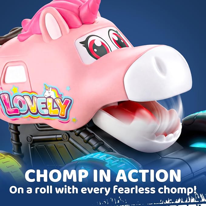 Tsomtto Press and Go Cars Monster Truck Toys Animal Cars for Toddlers, Press and Go Cars Toys for 2 3 Year Old Boys Girls Gift, Light Up Animal Cars for 2 3 Two Year Old Birthday