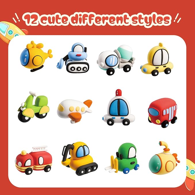 Both idea Air Dry Clay Kit, Car Theme | 12 Packs, Non-Toxic Kids Gift | School & Party: Perfect for classroom art activities, birthday party favors, creative family DIY, and holiday celebrations.