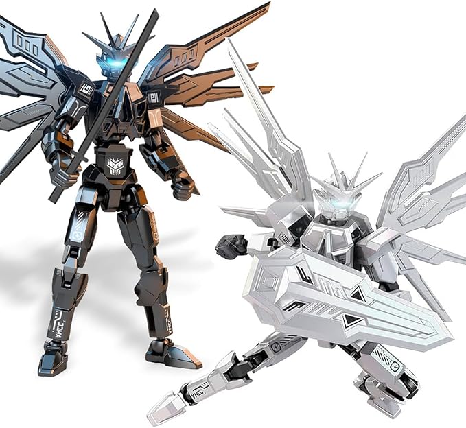 T13 Action Figure 2-Pack Set, Titan 13 Robot 3D Printed Already Assembled Collectible Toy with Dummy 13 Figure for 6 7 8 9 10 11 12 Years old Kids Gift, Titan13 & T-13 Model Kit for Kids & Adults