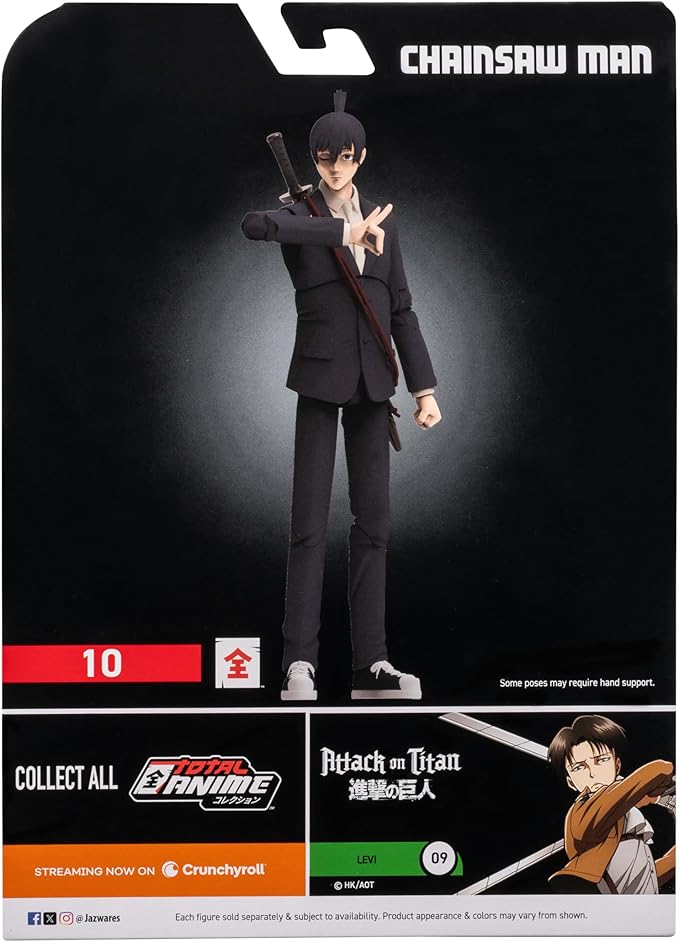 Total Anime AKI Hayakawa - 6.5-Inch Figure with Swappable Faceplates, Alternate Hands, Weapons, and Fox Devil