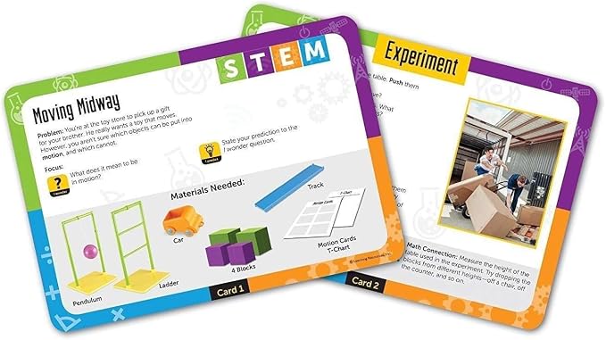 Learning Resources STEM Force and Motion Activity Set - Classroom STEM Toys for Kids, Kids Science Experiments, Science Engineering Kits, Physics Toys, Building Kits, Toy Engineering Set