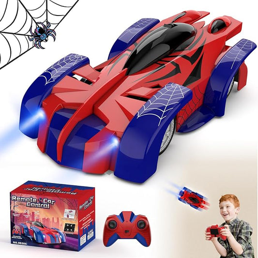 Wall Climbing Remote Control Car, 360° Rotating RC Stunt Car with Headlight, Rechargeable RC Cars Toys for 3 4 5 6 7 8-12 Year Old Boys Girls Kids