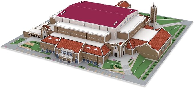Pro Lion 3D Jigsaw Puzzle of Texas Tech Red Raiders Basketball Stadium - 81 Pieces | 2 Hour Build Time | Home of Texas Tech Basketball Team | NCAA Basketball Gifts for Boys, Men & Kids Aged 8 & Up