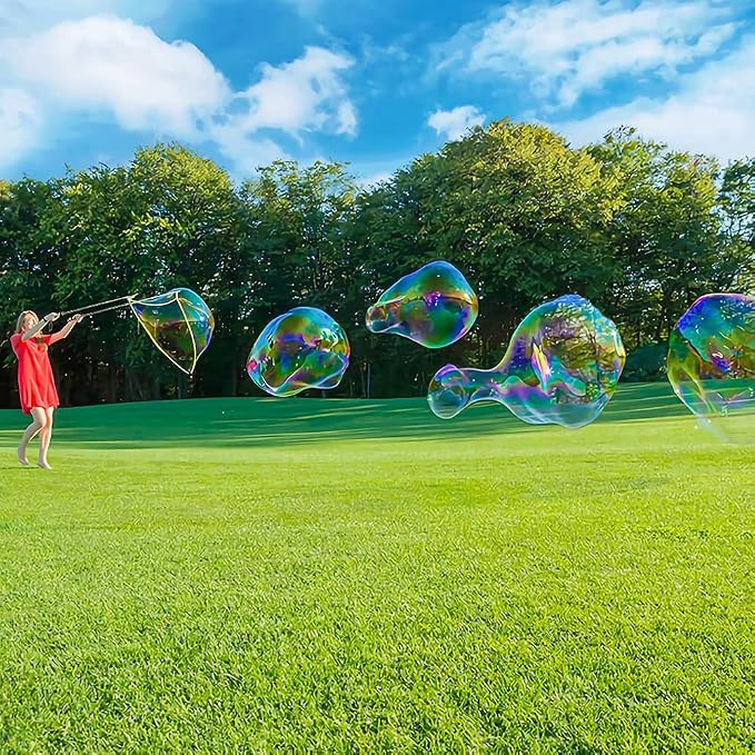 Ubitree 2-Pack Giant Bubble Wands – Stainless Steel Telescopic Bubble Blower Sticks for Kids & Adults – Outdoor Bubble Maker Toy for Lawn, Park, Beach, Birthday Parties & Summer Fun