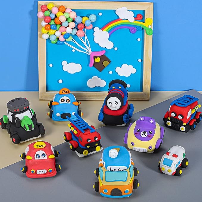 Air Dry Clay Kit for Kids – 36 Colors Non-Toxic Soft Modeling Clay Set with 3 Sculpting Tools, DIY Arts & Crafts Supplies, Ideal Gift for Birthday, Christmas, Halloween (Ages 3+)
