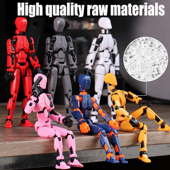 DANONI Titan 13 Lucky Robot Action Figure, 3D Printed Multi-Jointed Movable Robot Action Figures, Desktop Decorations Game Gifts (9pcs)