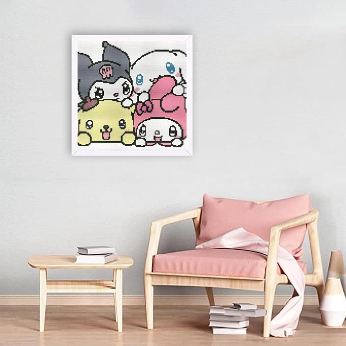 JAKI Diamond Art Painting Kits for Adults-Cartoon Diamond Art for Adults,Full Drill Diamond Art Kits for Gift Home Wall Decor(14x14inch)