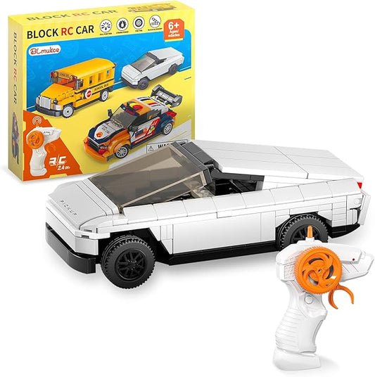 STEM Building Toys for 6 7 8 9 Years Old, 242PCS Remote Control RC Cybertruck Engineering Construction Kit, Educational Learning Blocks Set, Christmas Birthday Gift for Boys Girls Ages 8-12