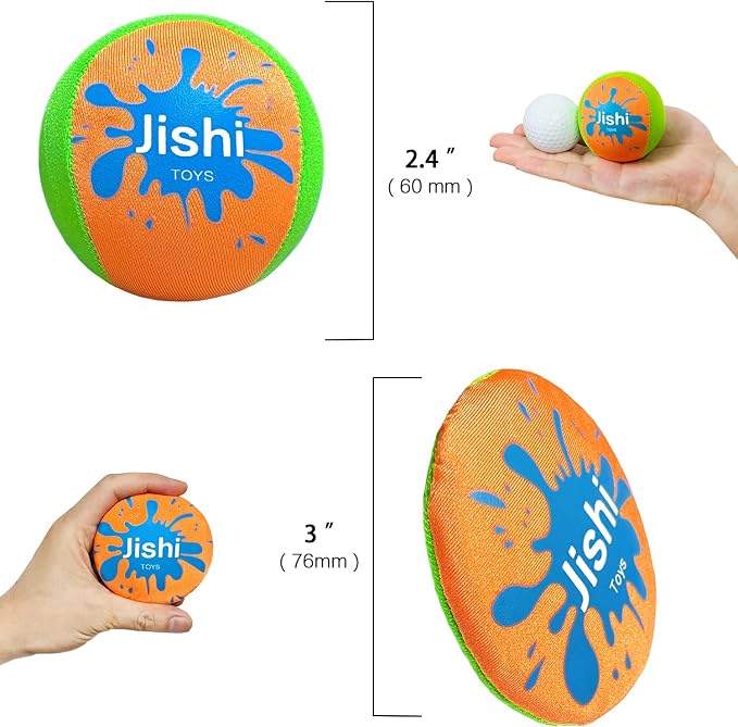 Water Skipping Balls for Pool Beach, Kids Toys Boys 8-12 Outdoor Summer Water Fun, Water Bouncing Balls Swimming Pool Games Activities for Kids Ages 3-5-7 4-8-12 Year Old Boys Girls Teens Adults Gifts