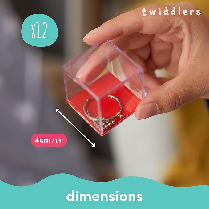 THE TWIDDLERS 12 Pack Brain Teaser Puzzle Cubes, Kids Party Favors - Assorted Difficulty Levels, Christmas Goodie Bag Fillers, Birthday Party Toys, Educational Classroom Prizes, Gifts for Boys Girls