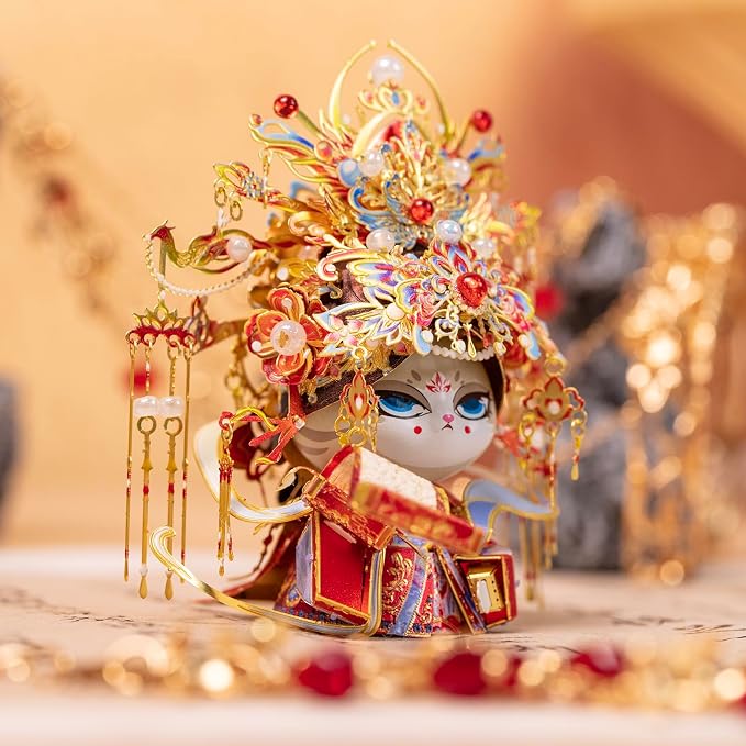 MU 3D Metal Puzzles for Adult The Cat Series-The Queen, Metal Models Kits Miniature Building, Men Hobby Birthday New Year Gifts Home Desk Office Decor Collectibles