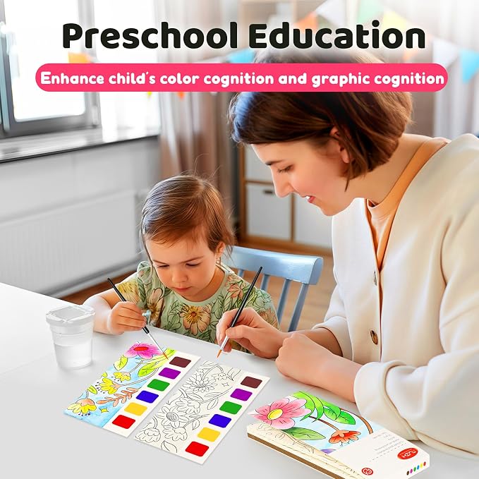 Water Coloring Book,Paint with Water Books for Kids Ages 3-5,Watercolor Painting Book for Toddlers 4-6,Creative Arts and Crafts & Airplane Travel Essentials for Boys Girls