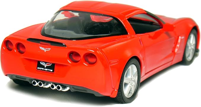 KiNSMART 2007 Corvette Z06 5inch 1:36 Scale 5 Inch Die Cast Metal Model American Muscle Toy Car. Pullback Action Set of 4