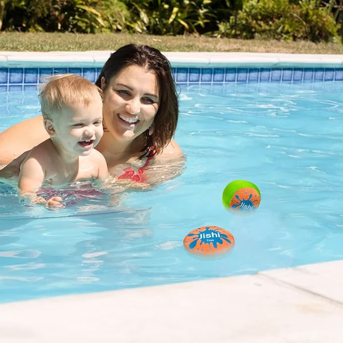 Water Skipping Balls for Pool Beach, Kids Toys Boys 8-12 Outdoor Summer Water Fun, Water Bouncing Balls Swimming Pool Games Activities for Kids Ages 3-5-7 4-8-12 Year Old Boys Girls Teens Adults Gifts