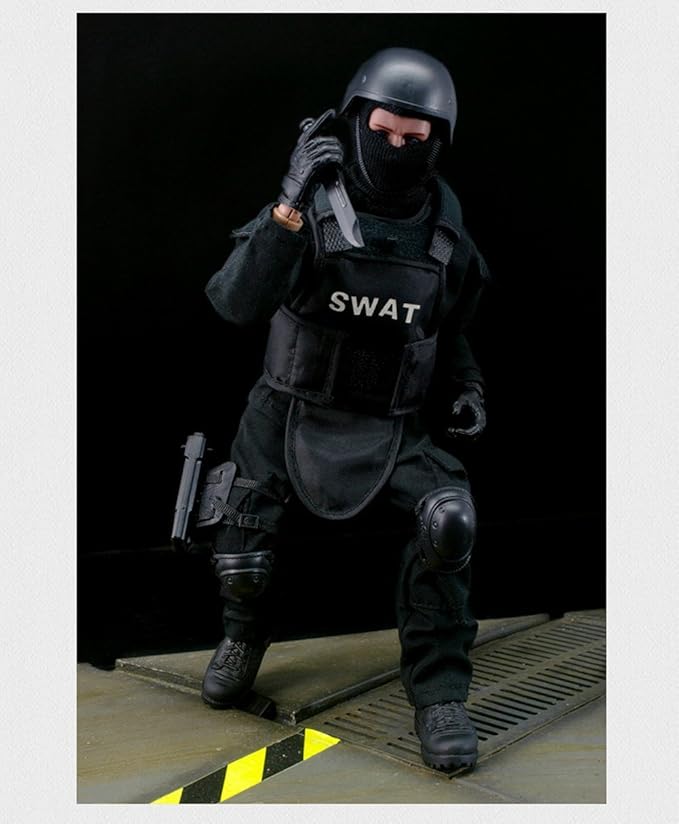BJPEY 12" Action Figures Toy 1:6 Stand Bendable Soldier Figure Model Toy ( SWAT )