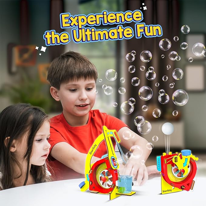 Smartivity 10-in-1 Motor Powered STEM Kit for Kids | Build 10+ Electronics Projects - Bubble Launcher, Spinner & More | DIY Science Engineering Toy | Birthday Gift Boys & Girls 6 7 8 9 10 11 12