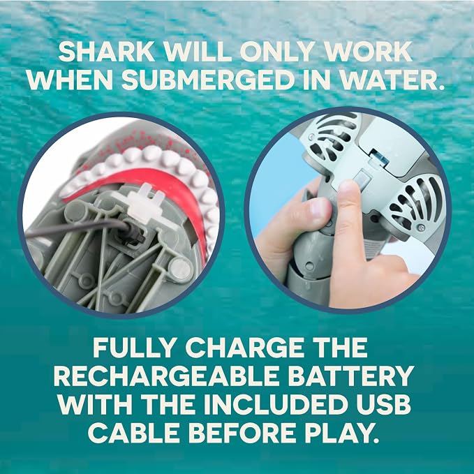 Terra by Battat – Swimming Shark Radio Control Toy – Electronic Water Animal for Pool & Bath – Remote Controlled Fun for Kids 6+ Years