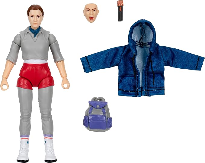 Stranger Things Eleven Upside Down Collector Figure - 6-Inch Highly Detailed Figure with Soft Good Clothing and Unique Accessories