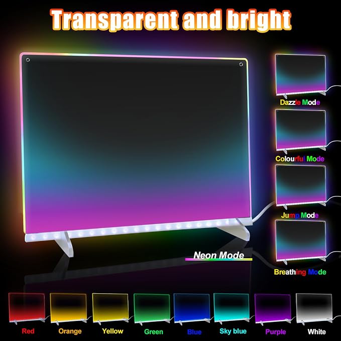 Led Note Board with Battery Box,16''Drawing Tablet,6 Modes & 8 Colors Light Up Drawing Board,Kids Toy with 13 Light Effects,Birthday Holiday Day Gifts for Girls & Boys Age 3+,Tracing Book