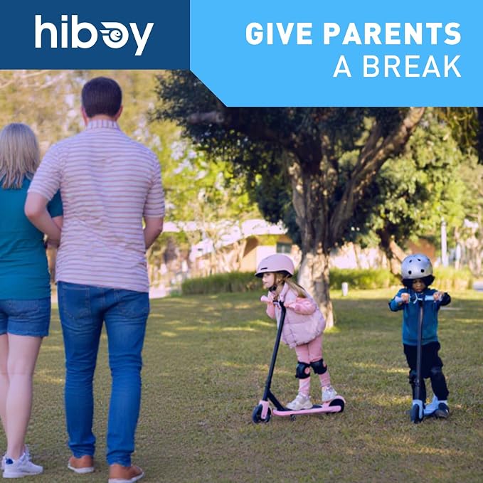 Hiboy ES1 Electric Scooter for Kids Ages 4-10, LED Light-Up Wheels & Side Lights, 5MPH Safe Speed, Easy Control, Safety Kids Scooter, UL Certificate