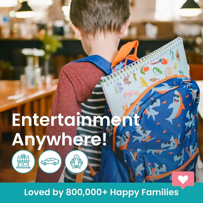Spending Time with Grandpa 500+ Kids Sticker Book by Cupkin Fun Toddler Travel Activity Coloring and Sticker Book, Road Trip Essentials, 12 Coloring Pages & Scenes for Ages 2–8 Years