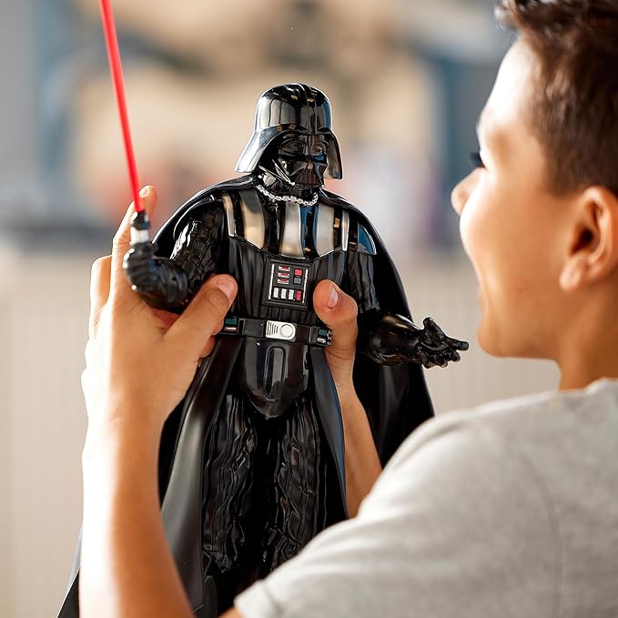 Disney Store Official Darth Vader Talking Action Figure - 13 Inch Interactive Star Wars Toy with Lightsaber - Articulated Kid Toy with Light & Sound Effects