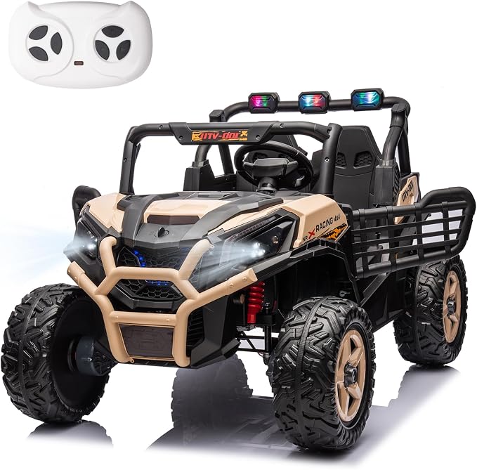 4WD UTV 24V Ride On Toys for Big Kids Ride On 2 Seater Ride On Toys Kids | 2 Seater Ride On Car for Kids Side-by-Side UTV Electric Cars for Kids Electric Ride Car Ride On Toys for Kids 4-8