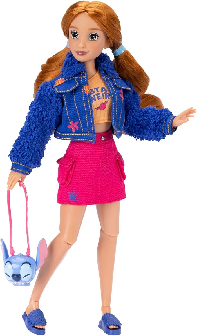 Disney ILY 4EVER Fashion Dolls Red Hair Stitch 11.5" Tall with 13 Points of Articulation, Two Complete Mix-and-Match Outfits and Mickey Ring for You!