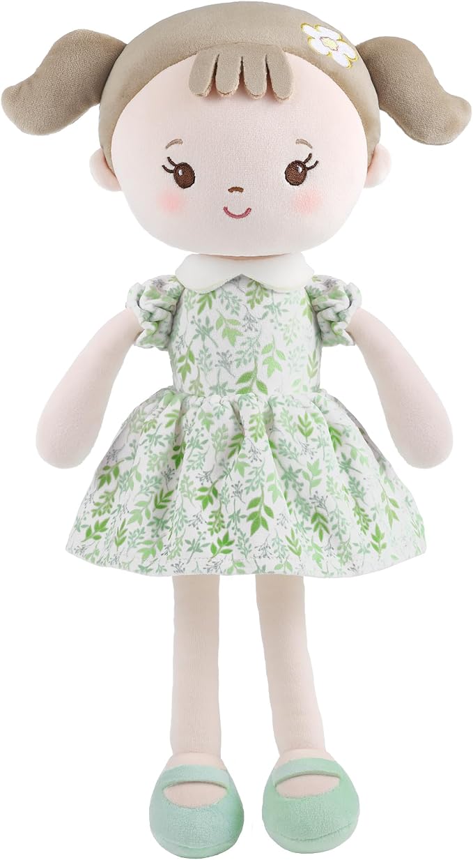 GAGAKU Soft Baby Doll Toys (16'') for Girls, My First Baby Rag Dolls for Girl Birthday Gift Plush Doll Toys Machine Washable Baby Doll for Toddler Kids Infants