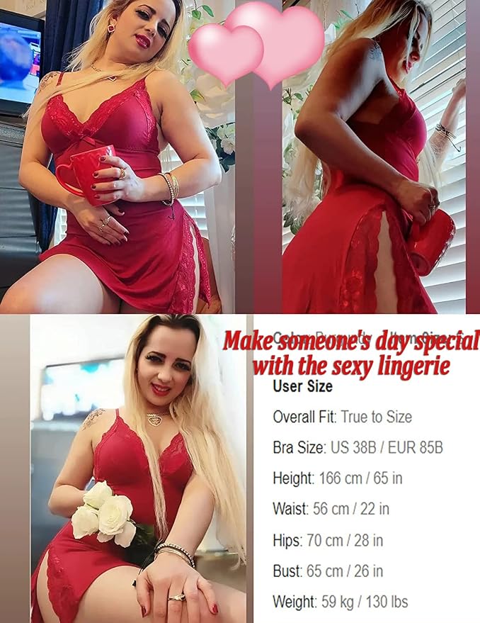 Avidlove Women's Lingerie Sexy Nightwear Spaghetti Strap Nightgown Babydoll Chemise