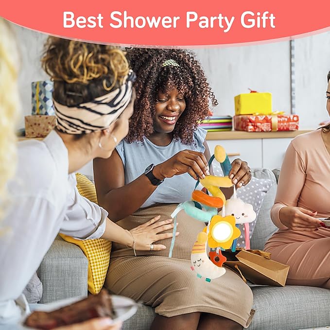 MONSTIME Car Seat Toys for Babies 0-6 Months Boys Girls Stroller Toys, Newborn Toys 0 3 Months Brain Development, Baby Toy Infant Toy for Carseat Stroller Crib Baby Gym for 0 3 6 9 12 Months