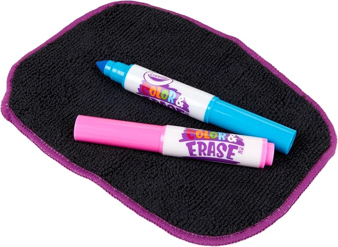 Crayola Color and Erase Mat, Giant Reusable Coloring Pad, Washable Markers, Travel Activity for Kids, Gift for Kids, Ages 3+