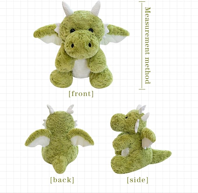 SUSULF Little Flying Dragon - Cute Stuffed Animal Plush Toy - Adorable Soft Dragons Toy Plushies and Gifts - Perfect Present for Kids (Green,7.87in/20cm)