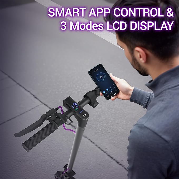 Aovowheel Electric Scooter for Adults, Folding E Scooter with 350W/500W Motor 16/24 Mph Top Speed, Max 19-23 Miles Long Range, 8.5''/10''/14''Tires Commuting Scooters with Dual Brakes System, APP