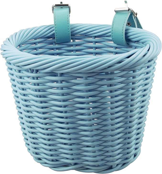MEGHNA Woven Mini Bike Basket for Kid Bike Handlebar Bike Basket for Girl Boy for Scooter, Multi-Colors