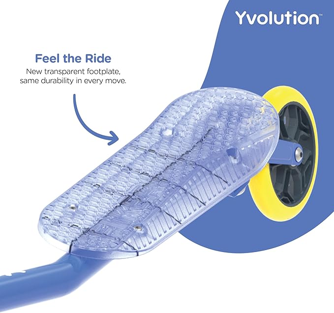 Yvolution Fliker A3 Drift Scooter, 3 Wheels Kids Wiggle Scooter, Foldable, Handbrake, Caster Wheels, for Boys and Girls Aged 7+ Years Old, Max Weight 175lbs