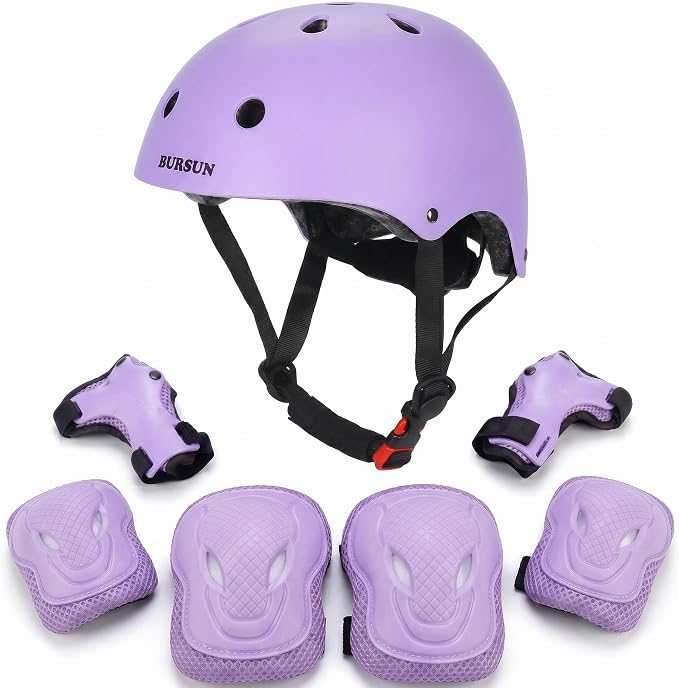 Kids Bike Helmet Adjustable Toddler Bike Helmets for Kids 2-5-8/8-14 Years with Knee Elbow Wrist Pads for GirlsBoys Youth Skateboard Bicycle Helmet for Scooter Roller Skating Balance Bike