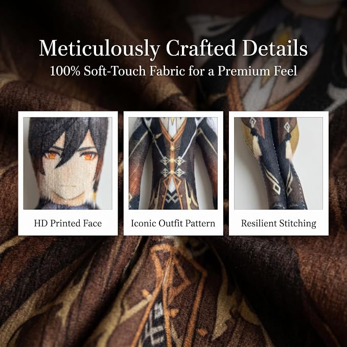 Zhongli Anime Figure Keychain for Adult Fans, Genshin Impact Collectible Bag Hanging Keyring