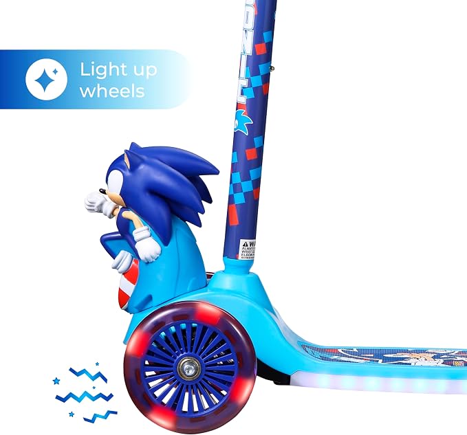 Kick Scooter for Kids, 3 Wheel Self Balancing, Light Up LED Wheels