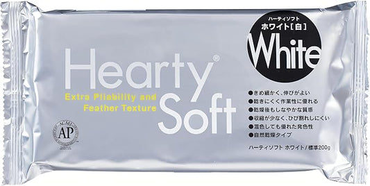 Activa Hearty Soft Clay, White, Lightweight Air Dry Clay 180g (6.3 oz) | Fine & Flexible Texture Perfect for Flowers, Sweets & Deco, Miniature Food