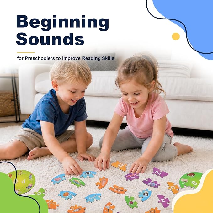 Alphabet Puzzle,ABC Alphabet Learning Toys for Kids Ages 3-5,Preschool Learning Activities Pre-k Lowercase Uppercase Letter Game for Toddlers,Educational Kindergarten Classroom Must Haves