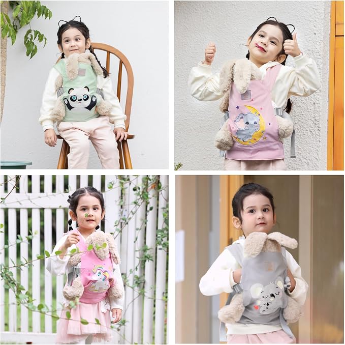 GAGAKU Doll Carrier for Kids Toy Baby Carrier Reborn Doll Carrier with Adjustable Straps for Stuffed Animal American Girl Doll Bitty Baby Doll Accessories - Gray - Embroidered Koala (GGKDC1705)