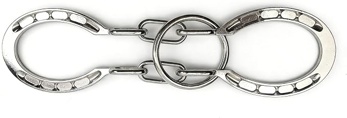 MAGIKON Traditional Brain Teaser, Classical Metal Horseshoe Puzzle (Silver, Normal)