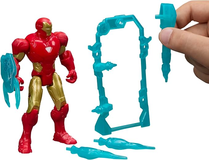 AVENGERS Marvel ActionVerse Iron Man Action Figure & Accessories, 4.5-Inch (11.4 CM) Super Hero Toys & Figures for Kids, Ages 4+
